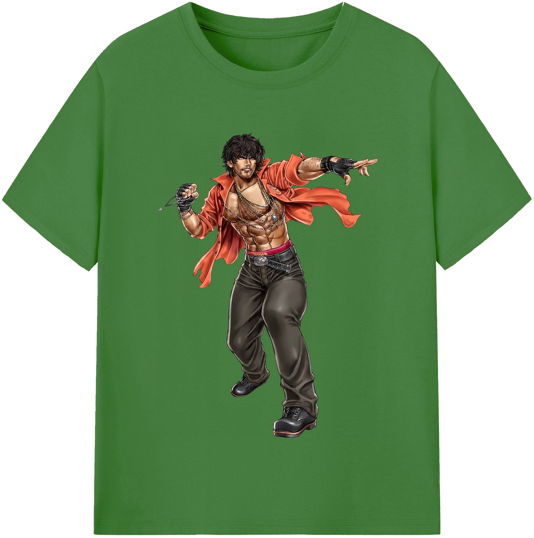 （画像用） 北斗の拳 Fist of the North Star レディースカジュアルプリントTシャツ（綿100％）